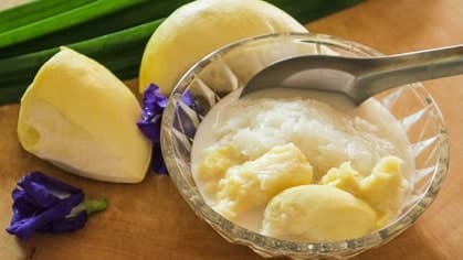 Sticky Rice with Monthong Durian