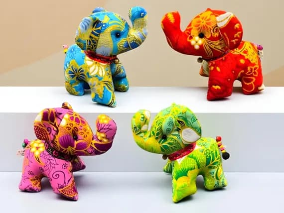 Handmade Thai Fabric Elephant