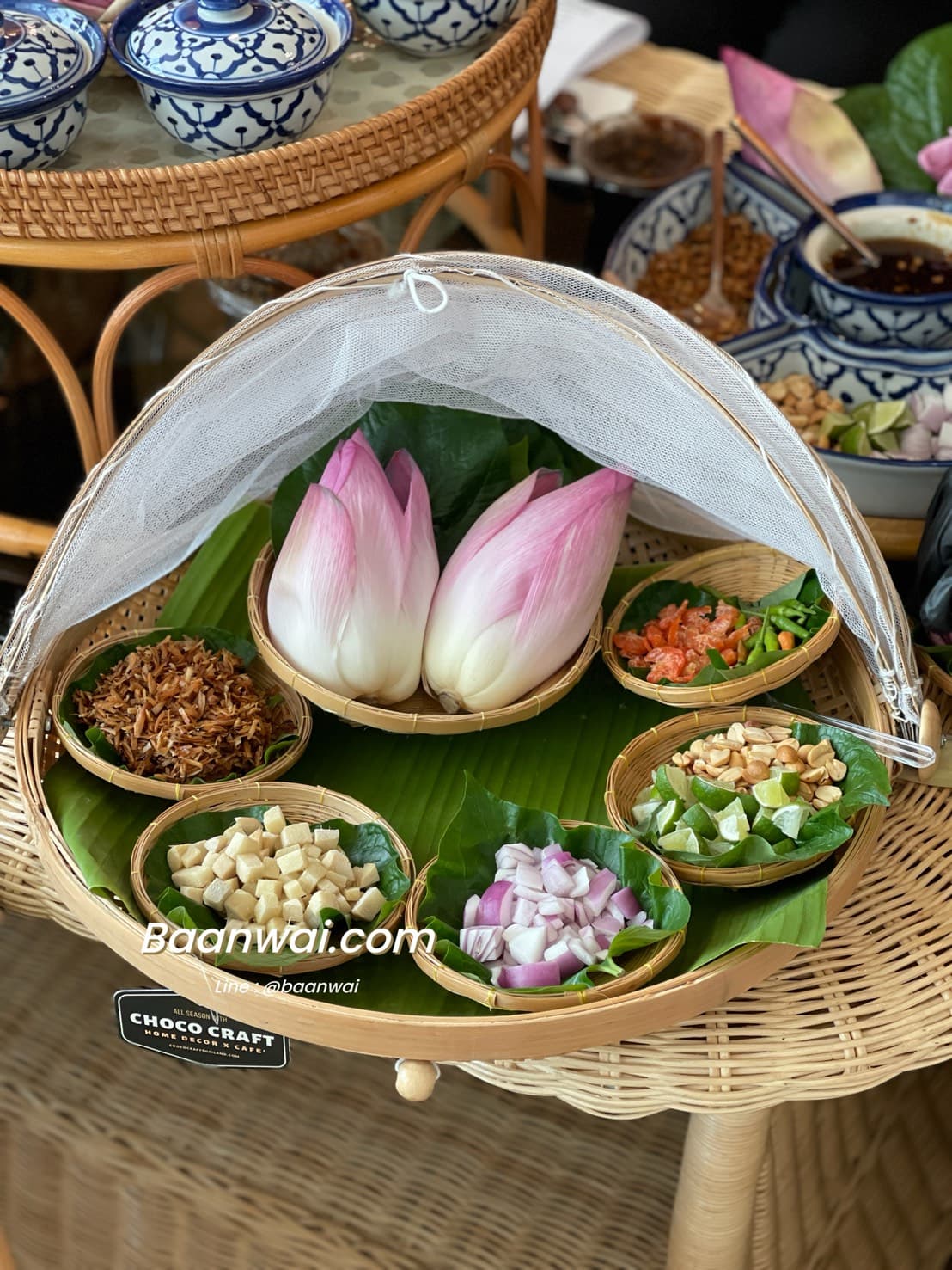 Thai Flat Woven Basket - ภาพที่ 1